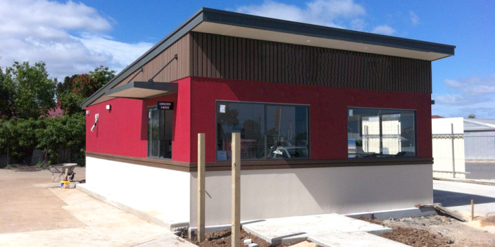 EMAC Systembuilt Major Project Drive Thru Coffee Hut front