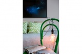 11 Bowden Loft on Seventh bedroom green chair light bulb